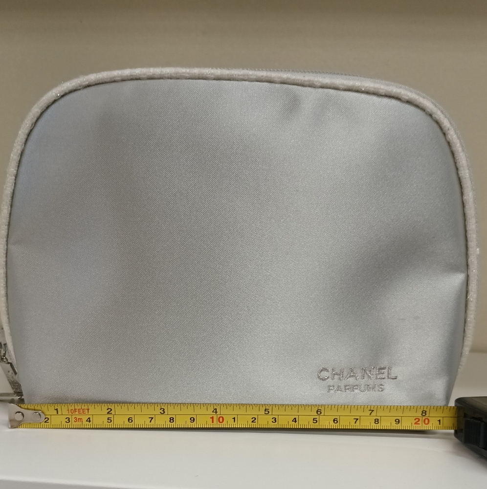 Chanel Silver Cosmetic Bag